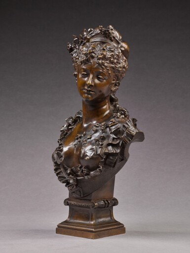 View full screen - View 1 of Lot 369. Bust of the Comtesse de Cassagne.