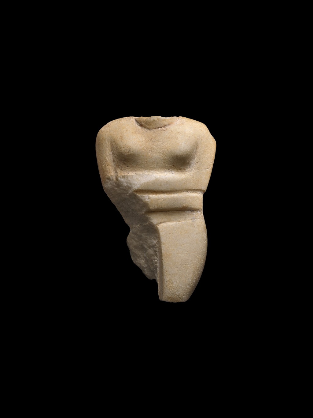 View full screen - View 1 of Lot 22. A Cycladic Marble Torso of a Goddess, Early Bronze Age II, Late Spedos Variety, circa 2500-2400 B.C..