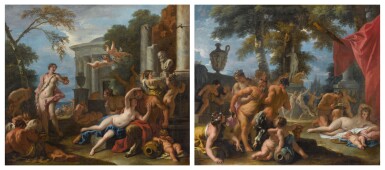 View full screen - View 1 of Lot 350. Bacchanal in Honor of Pan; The Feast of Silenus.