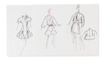 Three original sketches for fashion | Trois croquis de mode originaux