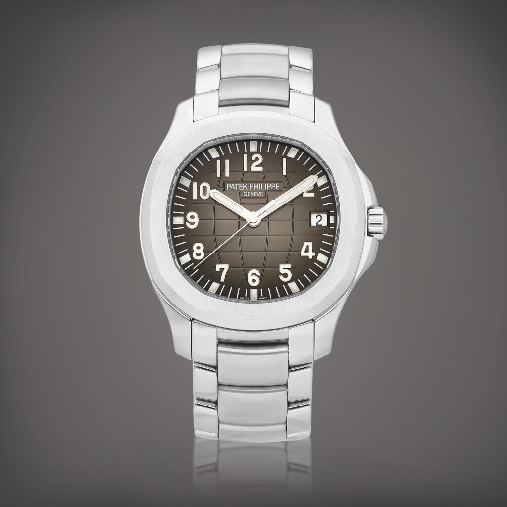 View full screen - View 1 of Lot 2247. Aquanaut, Reference 5167 | A stainless steel wristwatch with date and bracelet, Circa 2021 | 百達翡麗 | AQUANAUT 型號5167 | 精鋼鏈帶腕錶,備日期顯示,約2021年製.