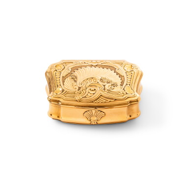 View full screen - View 1 of Lot 103. A gold snuff box, possibly German, circa 1735, .