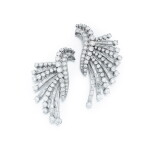 Paire de broches diamants