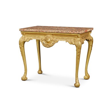 View full screen - View 1 of Lot 536. A George I Gesso Rectangular Center Table, Circa 1720.