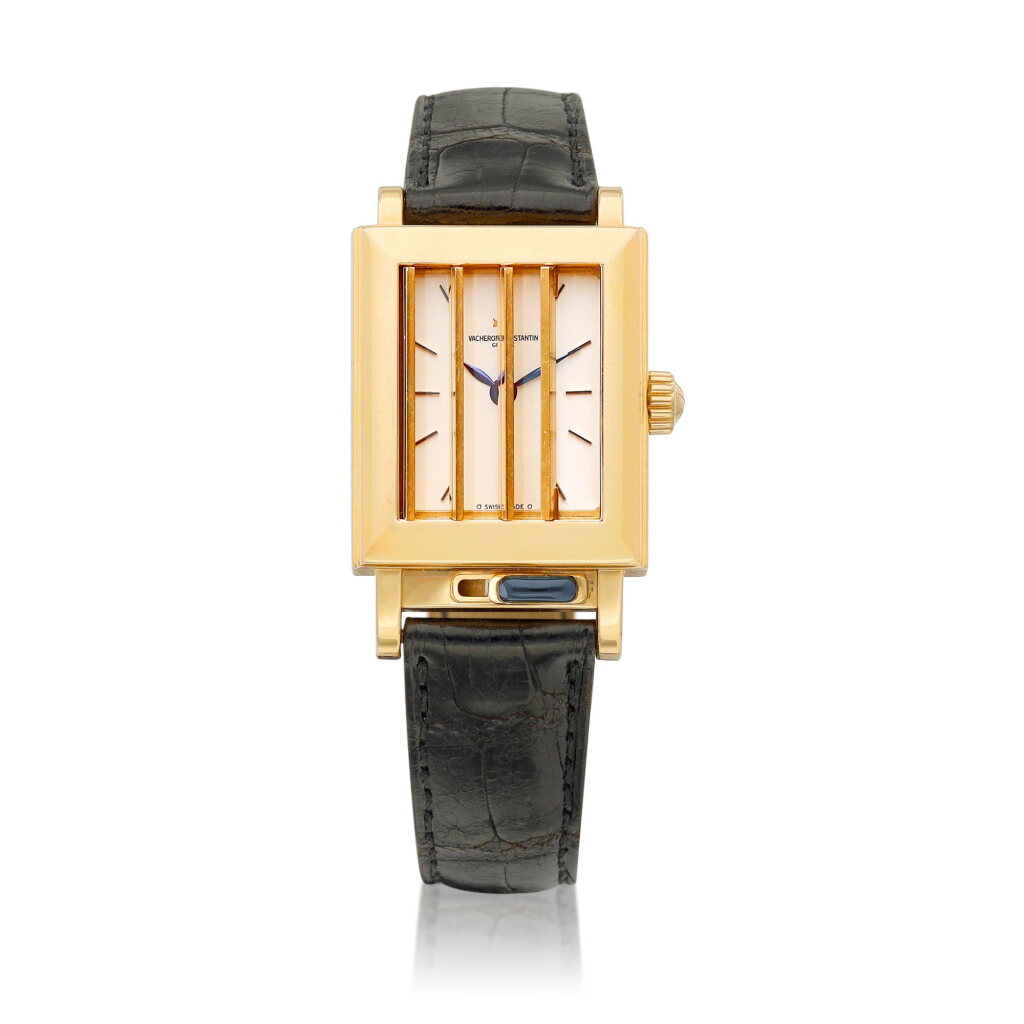 View full screen - View 1 of Lot 8869. Jalousie, Reference 10002 | A pink gold wristwatch with concealed dial, Circa 1995 | 江詩丹頓 | Jalousie 型號10002 | 粉紅金腕錶,備隱藏式錶盤,約1995年製.