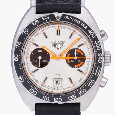 View full screen - View 1 of Lot 296. Autavia, Reference 73463 | A stainless steel chronograph wristwatch with date | Circa 1970.
