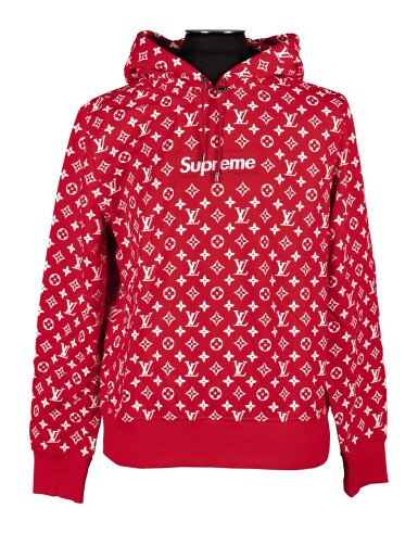 View full screen - View 1 of Lot 58. LOUIS VUITTON X SUPREME | BOX LOGO HOODIE, 2017.