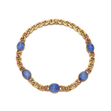 View full screen - View 1 of Lot 114. Sapphire necklace | Collana con zaffiri .