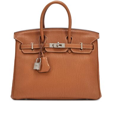 View full screen - View 1 of Lot 30. Gold Togo Birkin 25 Palladium Hardware, 2009.