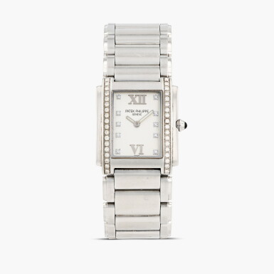 View full screen - View 1 of Lot 363. Twenty-4, reference 4910/10A-011, stainless steel and diamond-set wristwatch with bracelet, circa 1999.