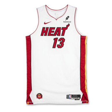 View full screen - View 1 of Lot 28. Bam Adebayo Miami Heat 2025-2026 Game Worn Association Edition Jersey | Double-Double.