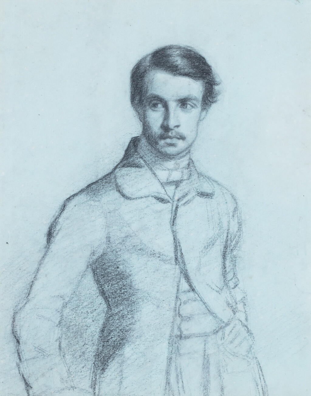 View full screen - View 1 of Lot 72. French School, 19th Century, circle of Thomas Couture, Portrait of a man | Ecole française du XIXe siècle, entourage de Thomas Couture, Portrait d'homme.