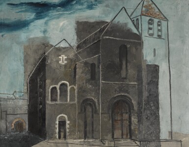 View full screen - View 1 of Lot 72. Landscape with Church.