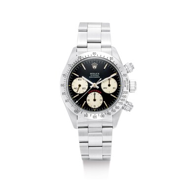 View full screen - View 1 of Lot 2107. ROLEX | COSMOGRAPH DAYTONA "BIG RED", REFERENCE 6265, A STAINLESS STEEL CHRONOGRAPH WRISTWATCH WITH BRACELET, CIRCA 1987 | 勞力士 | "Cosmograph Daytona ""Big Red"" 型號6265 精鋼計時鏈帶腕錶,錶殼編號9443461,約1987年製".