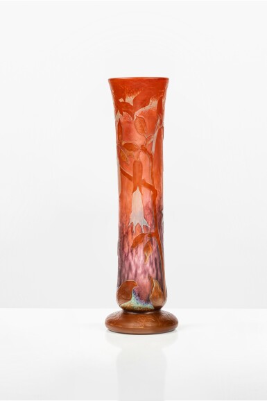 View full screen - View 1 of Lot 77. Daturas et champignons vase, circa 1900.