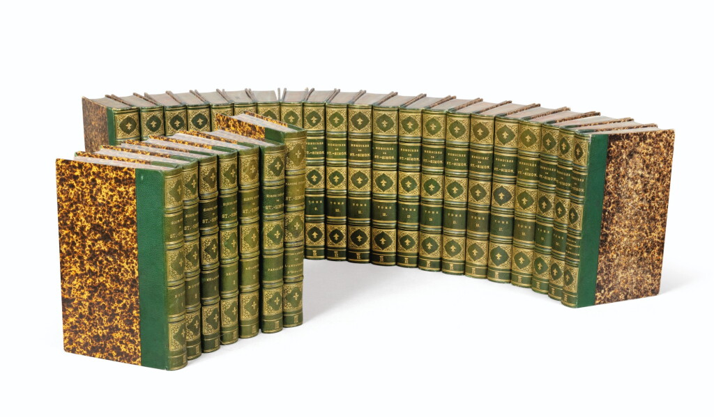 View full screen - View 1 of Lot 41. Mémoires (et 3 autres ouvrages). 28 volumes en reliure uniforme. De la bibliothèque du duc de Chartres..