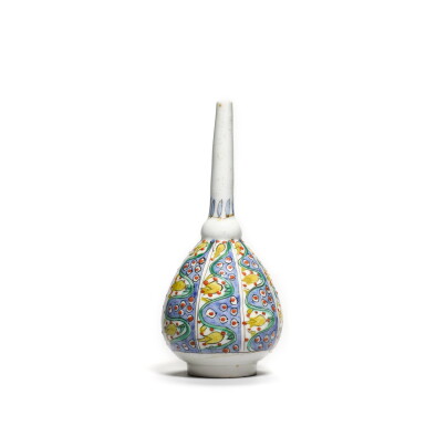 View full screen - View 1 of Lot 73. A Kütahya polychrome pottery sprinkler, Turkey, 18th century.