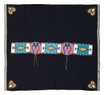 Tradecloth Blanket with Crow Beaded Strip