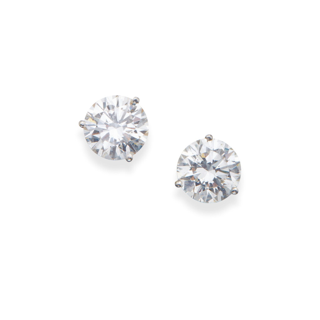 View full screen - View 1 of Lot 116. Pair of Diamond Earstuds.
