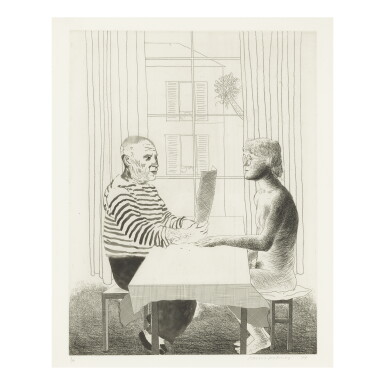 View full screen - View 1 of Lot 200. DAVID HOCKNEY | ARTIST AND MODEL (S.A.C. 160; M.C.A.T. 152).