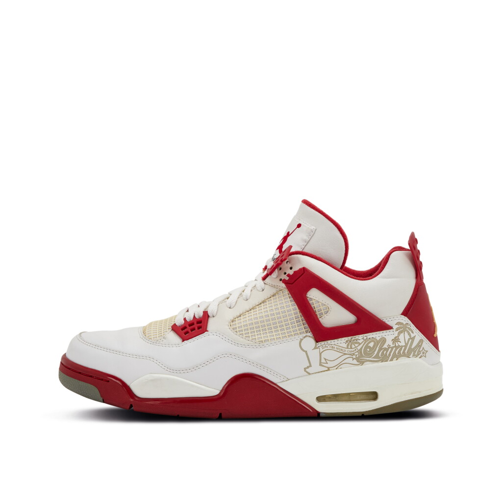 View full screen - View 1 of Lot 13. Derek Anderson Nike Air Jordan 4 "Championship" Player Exclusive Sample | Size 13.