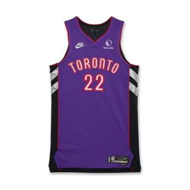 View full screen - View 1 of Lot 167. Ulrich Chomche ‘Rookie Debut’ Toronto Raptors 2024-2025 Kia NBA Tip-Off Game Worn Classic Edition Jersey .