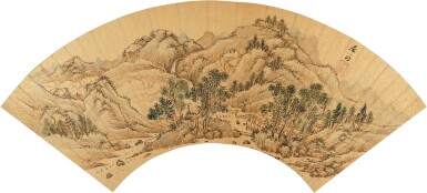 View full screen - View 1 of Lot 9070. 居節 設色山水|Ju Jie, Studio in Mountain.