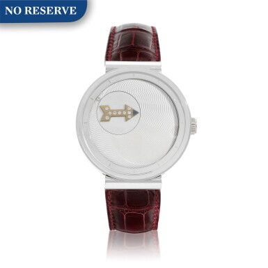 View full screen - View 1 of Lot 9299. Goldpfeil | Quintessential Horology, A white gold and diamond-set wristwatch with rotating dial, designed by Brenhard Lederer, Circa 2002 | Quintessential Horology 白金鑲鑽石腕錶,備旋轉錶盤,由Brenhard Lederer設計,約2002年製.