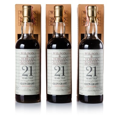 View full screen - View 1 of Lot 176. Glen Grant Wilson & Morgan Barrel Selection 21 Year Old 46.0 abv 1973 (3 BT 70cl).