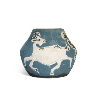 View full screen - View 1 of Lot 74. Vase aux chèvres (A. R. 157).