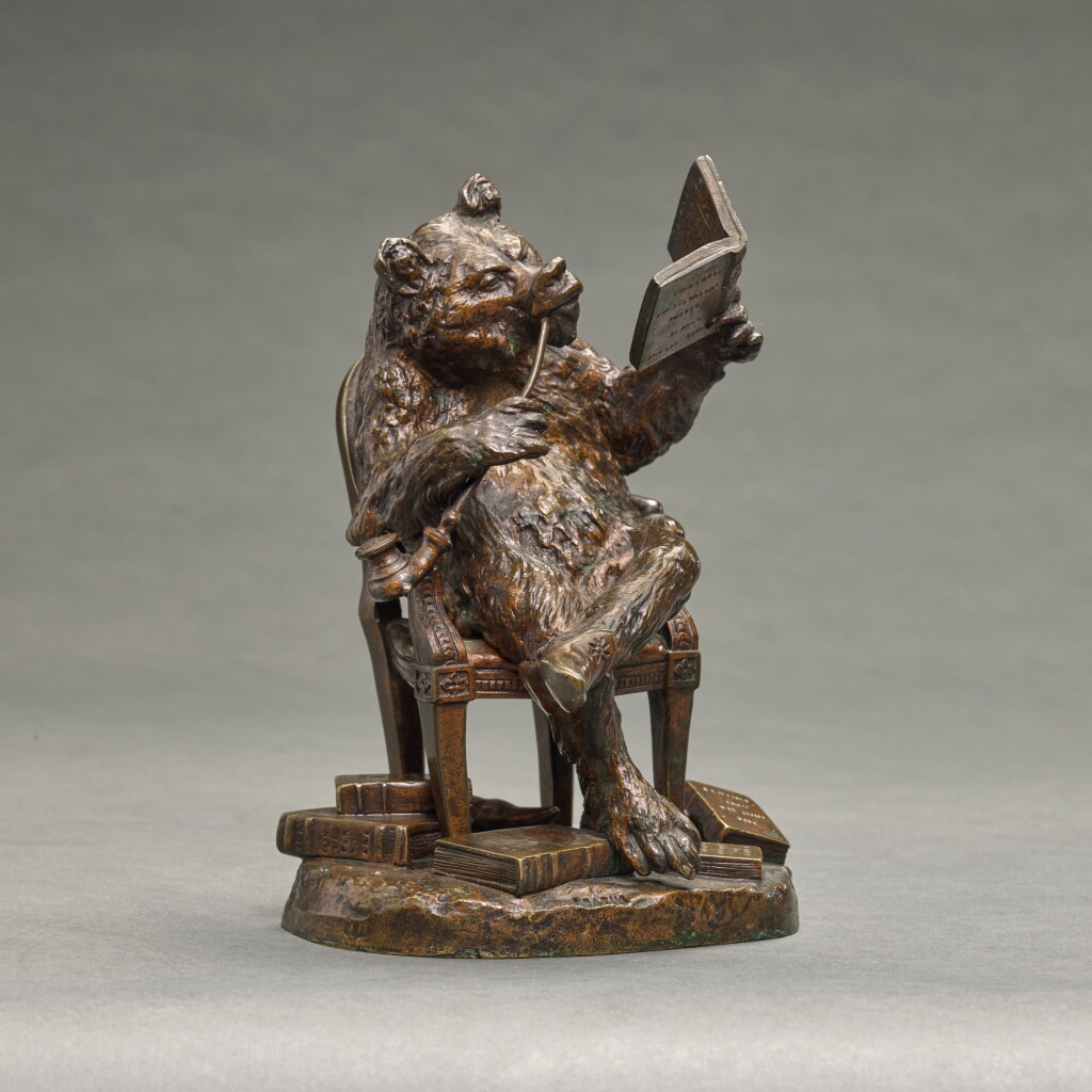 View full screen - View 1 of Lot 55. Ours fumeur d'opium (Bear Smoking Opium).