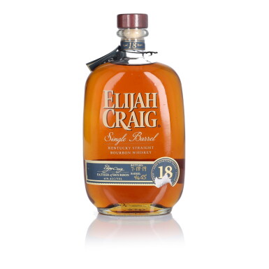 View full screen - View 1 of Lot 184. Elijah Craig 18 Year Old 45.0 abv 2001 (1 BT 75cl).