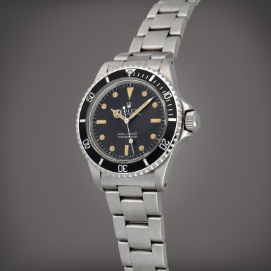 View full screen - View 1 of Lot 117. Submariner, Reference 5513 | A stainless steel wristwatch with bracelet | Circa 1966.