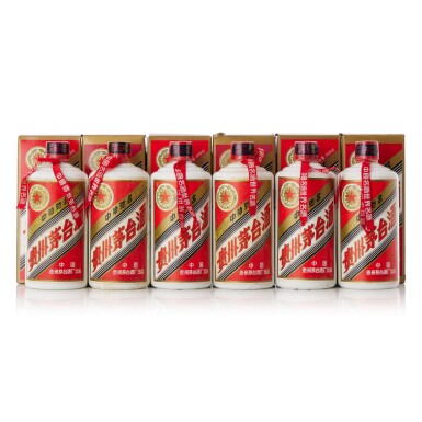View full screen - View 1 of Lot 3727. 2000年產 "五星牌" 貴州茅台酒 (藍標) Kweichow Five Star Moutai 2000 (6 BT50).