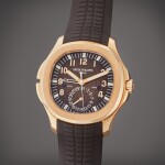 Reference 5164R-001 Aquanaut Travel Time | A pink gold dual time zone wristwatch with date and day/night indication, Circa 2018