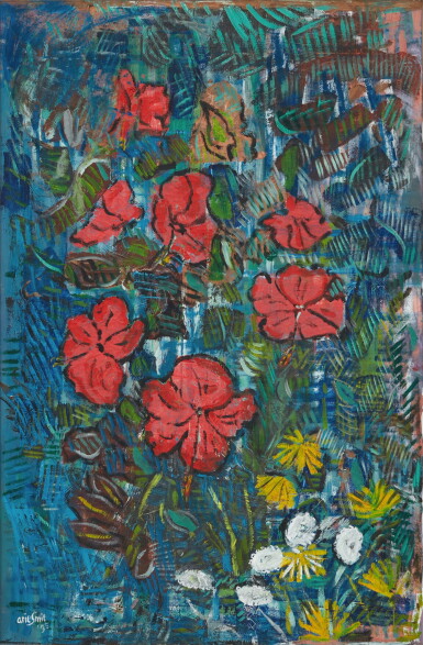 View full screen - View 1 of Lot 765. Arie Smit 阿瑞·史密特 | Hibiscus 芙蓉.