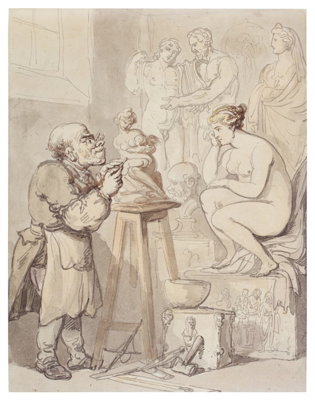 View full screen - View 1 of Lot 184. The Sculptor: Joseph Nollekens, R.A. and his Venus.