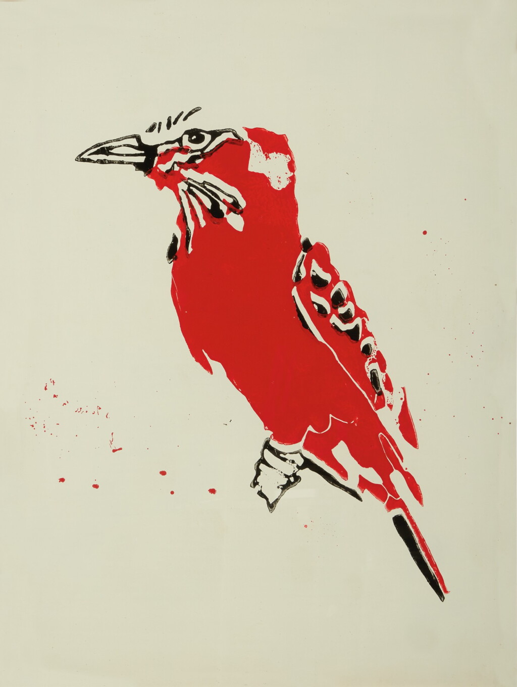View full screen - View 1 of Lot 118. Single Bird (Red + Black II).