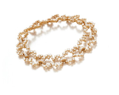 View full screen - View 1 of Lot 85. Diamond necklace-bracelet combination (Coppia di bracciali in diamanti).