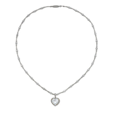 View full screen - View 1 of Lot 139. Diamond Pendant-Necklace.