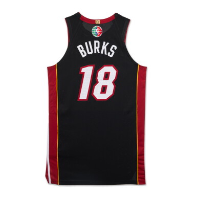 View full screen - View 1 of Lot 123. Alec Burks Miami Heat 2024-2025 Mexico City Game Worn Icon Edition Jersey .