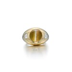 Gold, Cat's-Eye Chrysoberyl and Diamond Ring