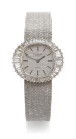 PATEK PHILIPPE | RETAILED BY BEYER, REFERENCE 3393/1 WHITE GOLD DIAMOND-SET BRACELET WATCH, MADE IN 1970
