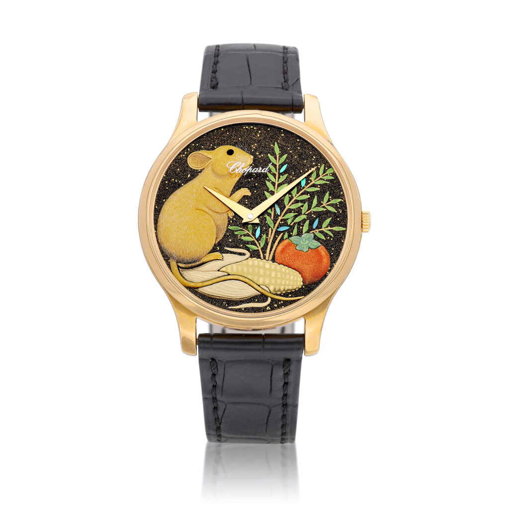 View full screen - View 1 of Lot 8065. L.U.C. XP Urushi, Reference 161902-5069 | A brand new limited edition pink gold wristwatch with Japanese Urushi lacquered dial, Made to commemorate the year of the rat, Circa 2019 | 蕭邦 | L.U.C. XP Urushi 型號161902-5069 | 全新限量版粉紅金腕錶,備日式漆製錶盤,為鼠年而製,約2019年製.