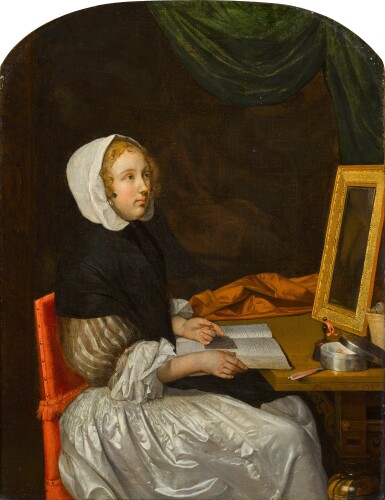 View full screen - View 1 of Lot 13. A lady at her toilet.