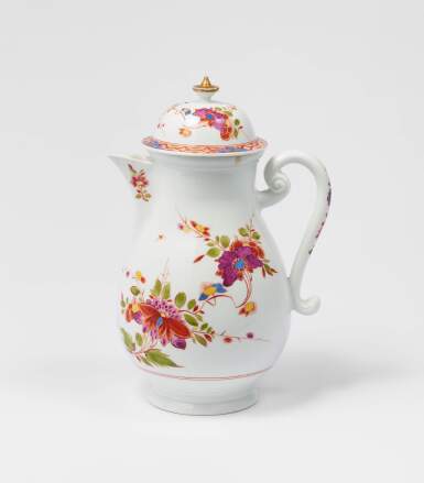 View full screen - View 1 of Lot 35. A Meissen Coffee-pot and Cover, Circa 1725.