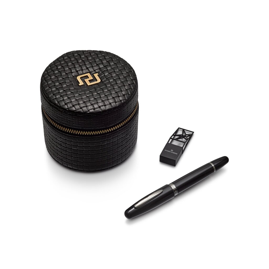 View full screen - View 1 of Lot 8195. A set of USB, ballpoint pen and leather travelling pouch, Circa 2018 | 羅傑杜彼 | 一套 USB、圓珠筆及皮製旅行袋子,約2018年製.