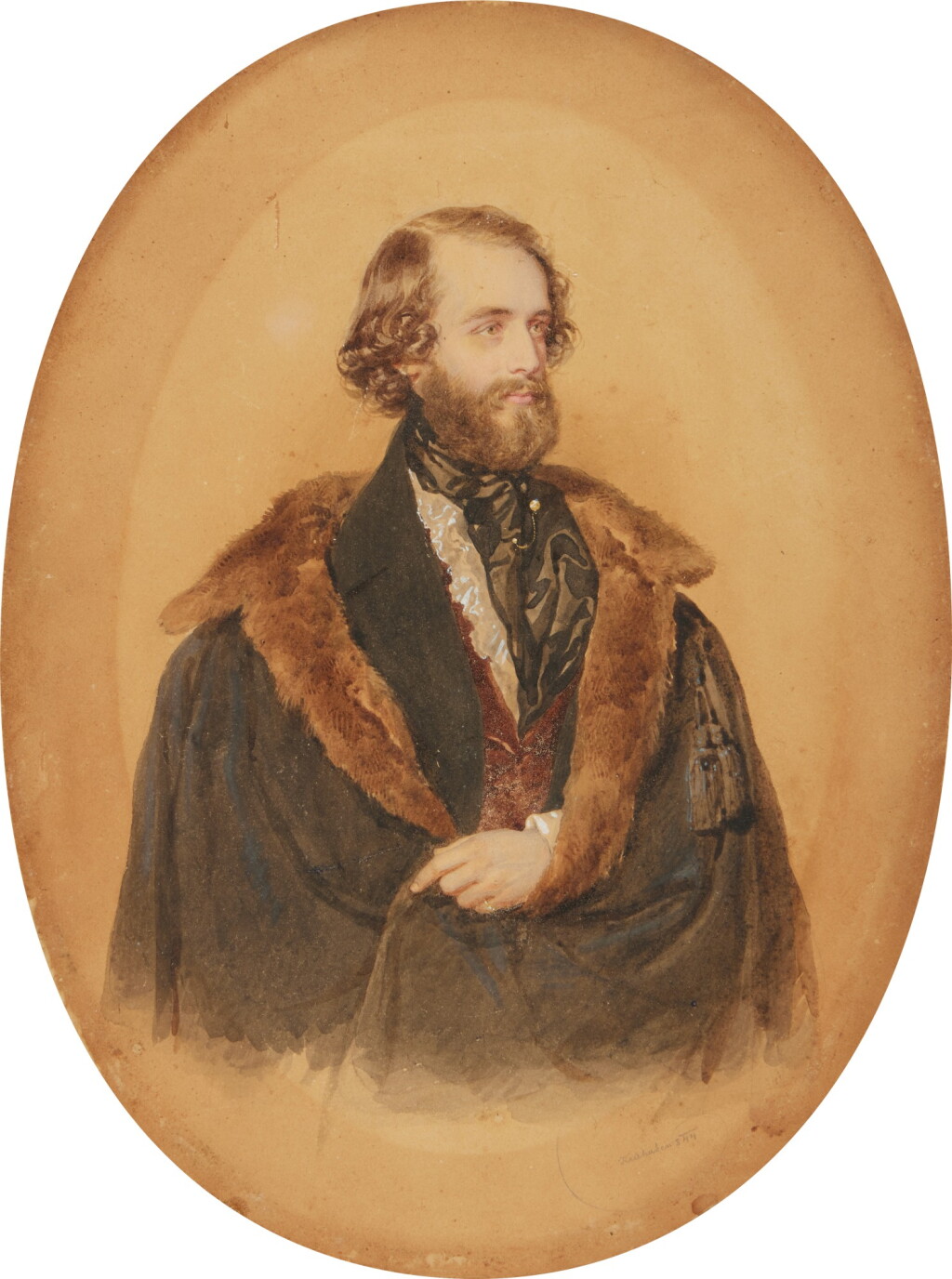 View full screen - View 1 of Lot 309. Half length portrait of a bearded Gentleman.