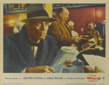 View full screen - View 1 of Lot 77. THE WRONG MAN (1957) LOBBY CARD NUMBER 6, US.