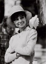 Audrey Hepburn with Dove, St. Tropez, 1966